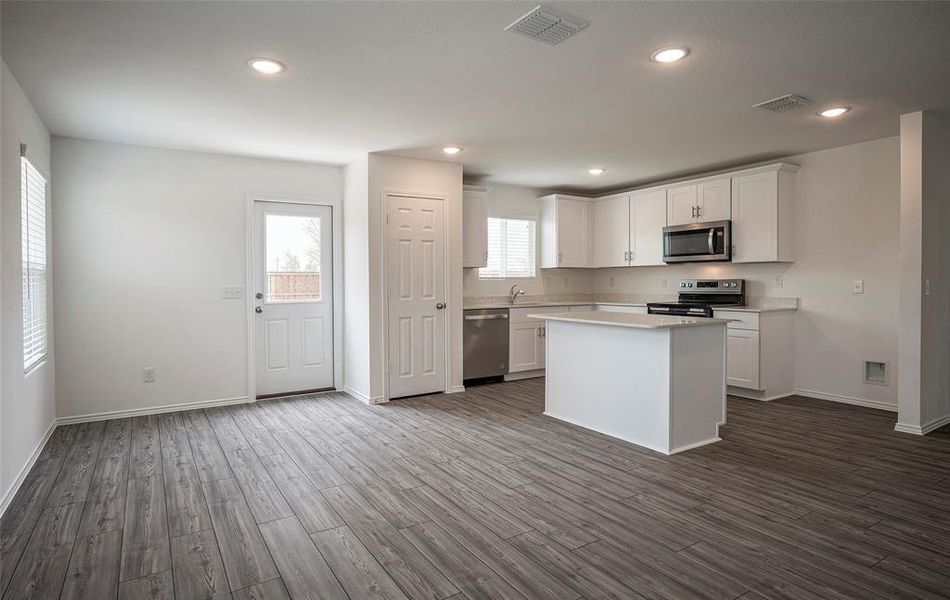 *floorplan representation, not actual home - Dining nook off kitchen with large windows
