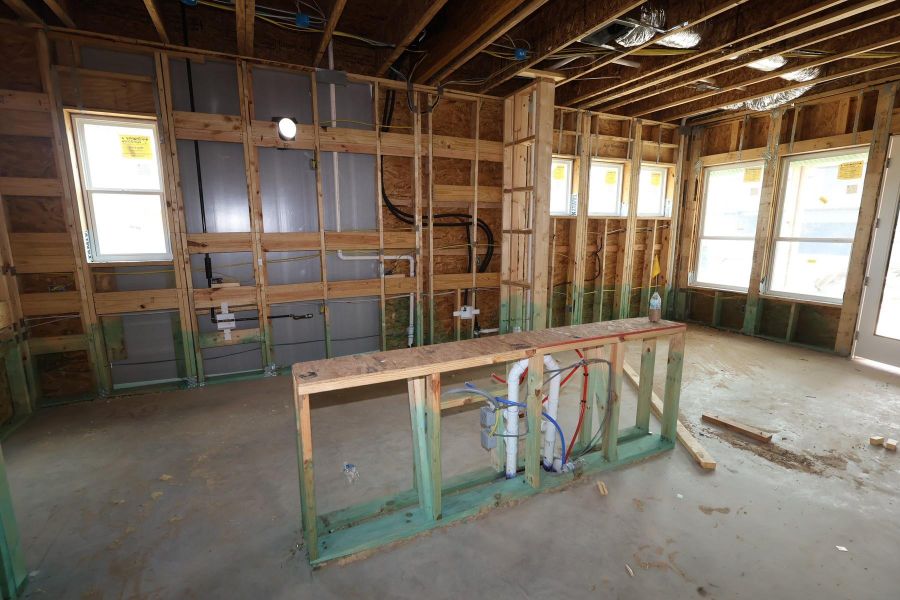 In-progress construction of a new home in Pomona - Grove Row Collection, Manvel, TX (Image 8).