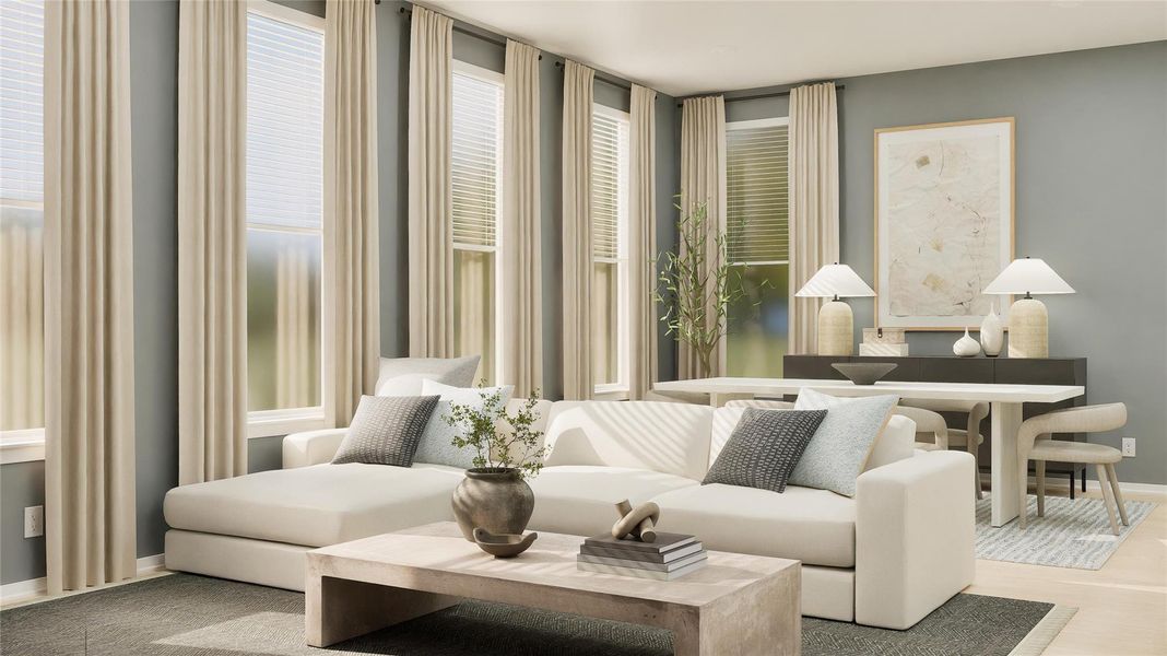 Furnished interior view inside a new home in Cotton Brook, Hutto (Image 13). Furnished interior view inside a new home in Cotton Brook, Hutto (Image 13).