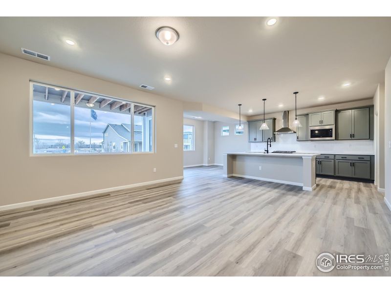 Huge kitchen island with seating!