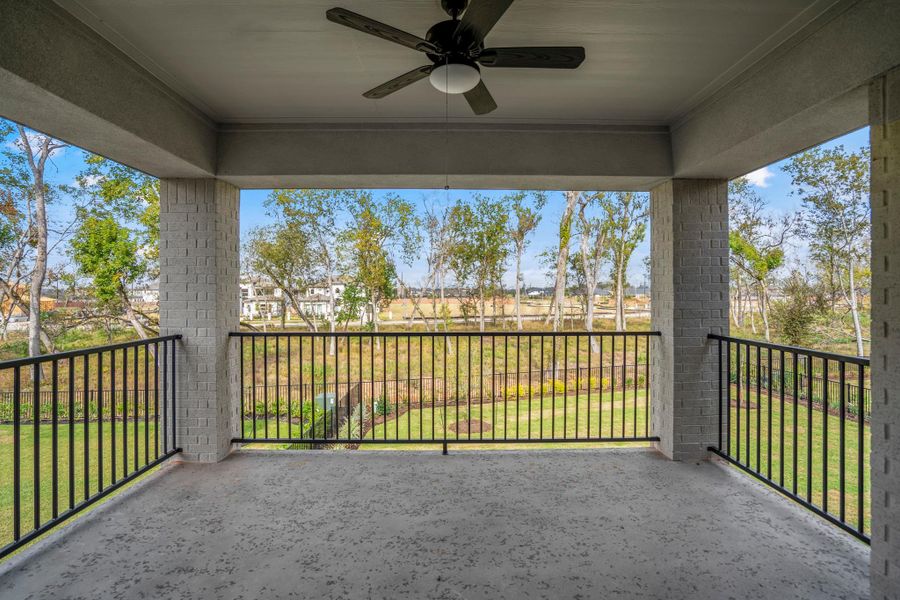 Exterior details and patio area of a home in Sienna 70' Lots, Missouri City (Image 4). Exterior details and patio area of a home in Sienna 70' Lots, Missouri City (Image 4).
