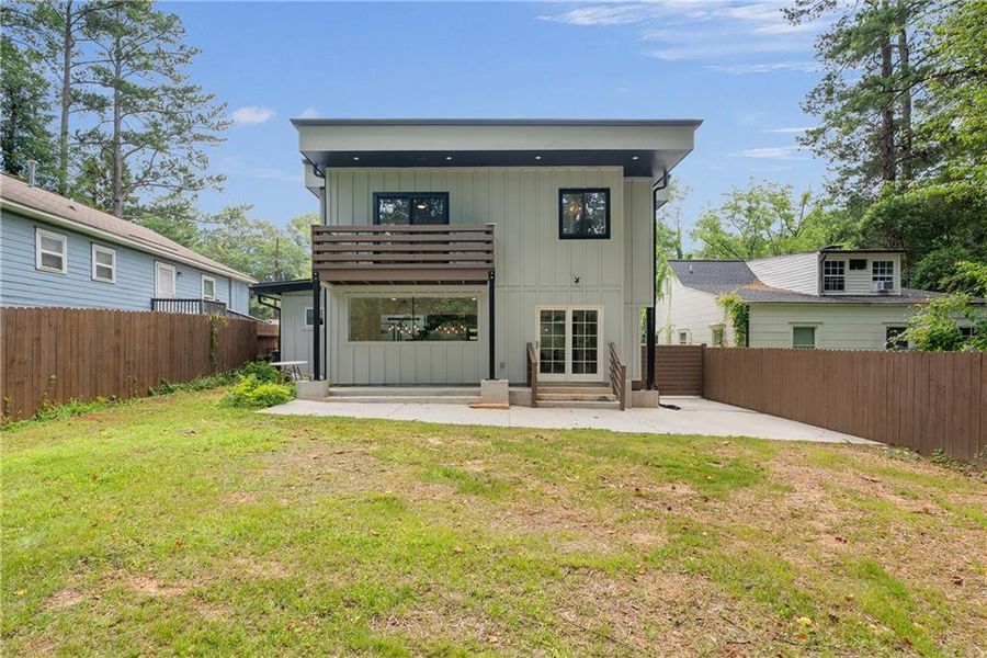 Front exterior of a new home in , Atlanta, GA, highlighting curb appeal (Image 1).