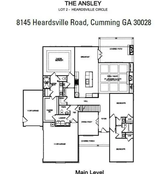 2D floor plan layout of this home in , Cumming, GA (Image 3).