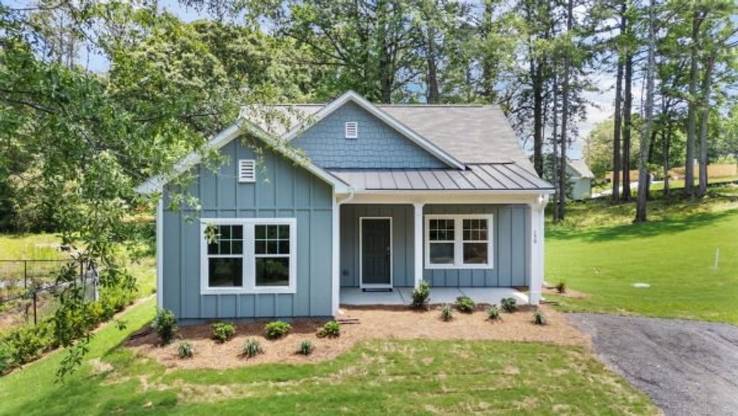 Front exterior of a new home in Clemit Harris Place, Newnan, GA, highlighting curb appeal (Image 3).