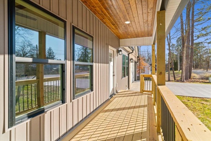 Exterior details and patio area of a home in , Dalton (Image 28).