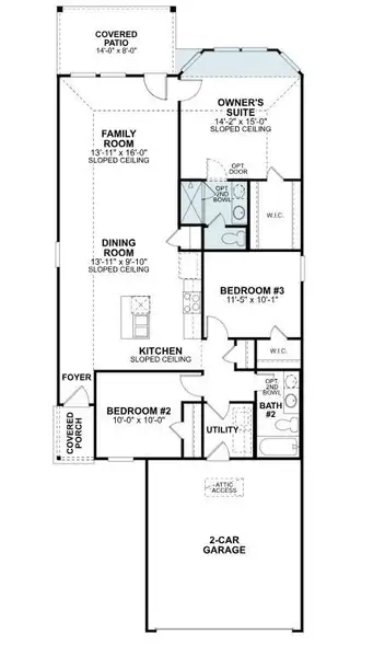 2D floor plan layout of this home in Moran Ranch, Willis, TX (Image 3).