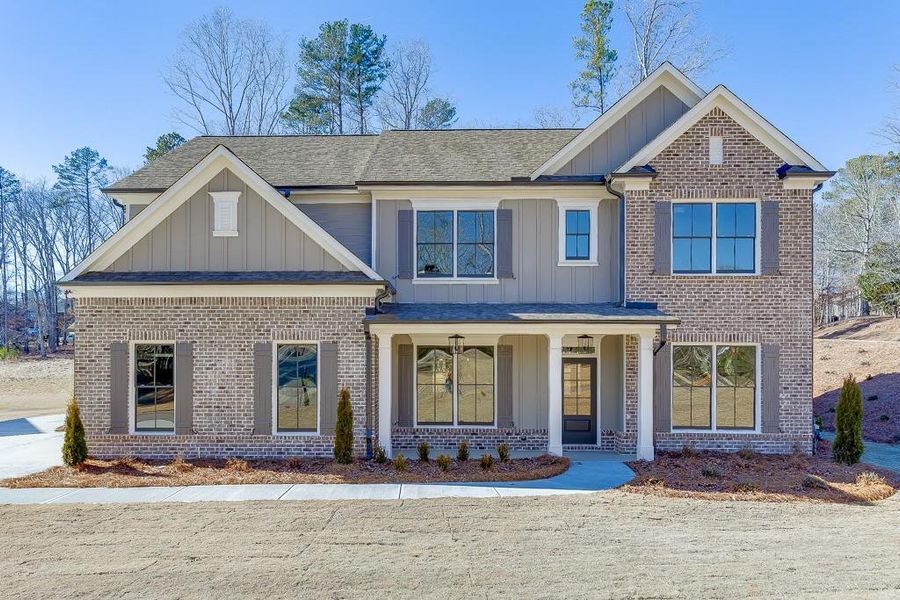 Front exterior of a new home in , Bishop, GA, highlighting curb appeal (Image 30). Front exterior of a new home in , Bishop, GA, highlighting curb appeal (Image 30).