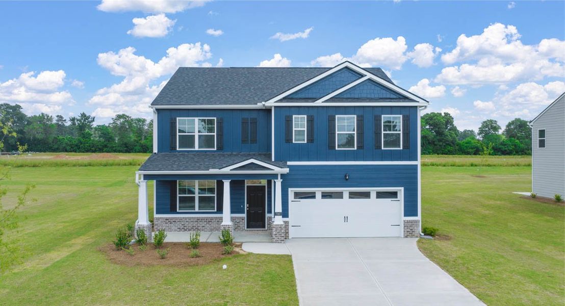 Representative exterior photo of a completed home built from the Hayden by D.R. Horton in Southwind Village, Evans, GA (Image 2).