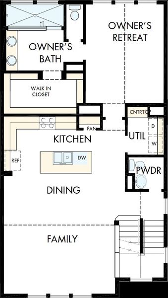2D floor plan layout of this home in Retreat at Oak Park, Houston, TX (Image 6).
