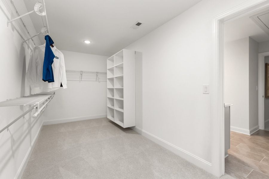 Representative furnished interior of a home built from the Hanover Lux by Keystone Homes NC in Weybridge, Burlington (Image 50).