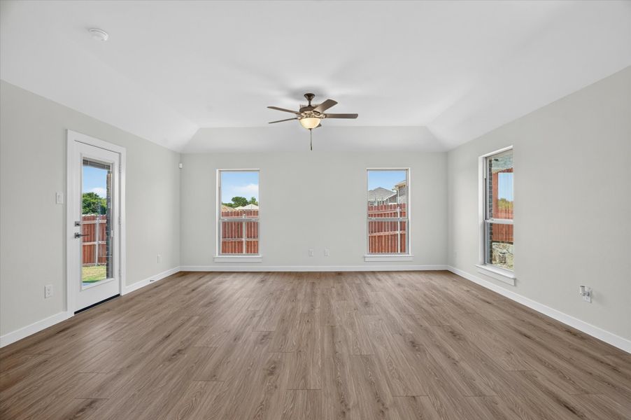 Representative unfurnished interior of a home built from the Belford by Cheldan Homes in Trail Creek, Cleburne (Image 25). Representative unfurnished interior of a home built from the Belford by Cheldan Homes in Trail Creek, Cleburne (Image 25).