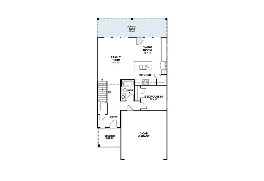 2D floor plan layout of this home in Heritage, Dripping Springs, TX (Image 5).