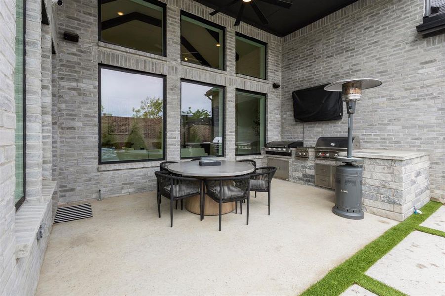 Outdoor patio for dining outside