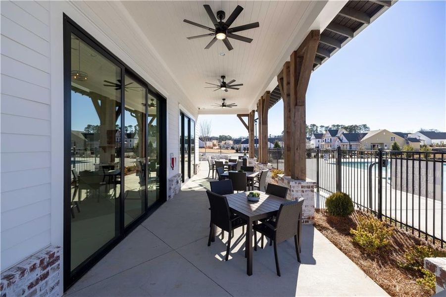 Exterior details and patio area of a home in Aberdeen, Hoschton (Image 22).