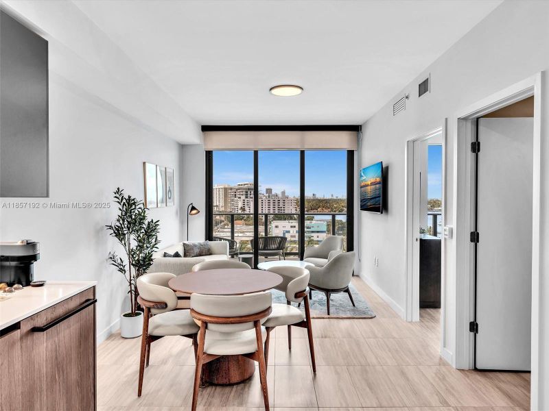 Furnished interior view inside a new home in , Miami Beach (Image 26).