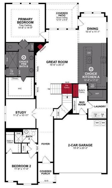 Beazer Homes Valencia on the Lake Summerfield Floorplan.