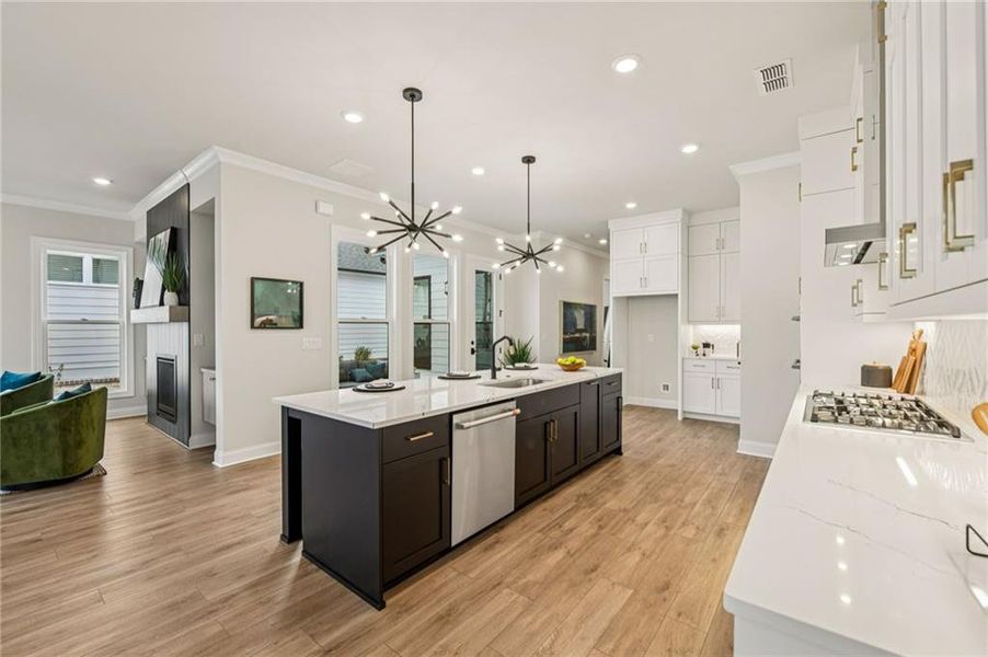 Furnished interior view inside a new home in Waterhaven, Cumming (Image 12).