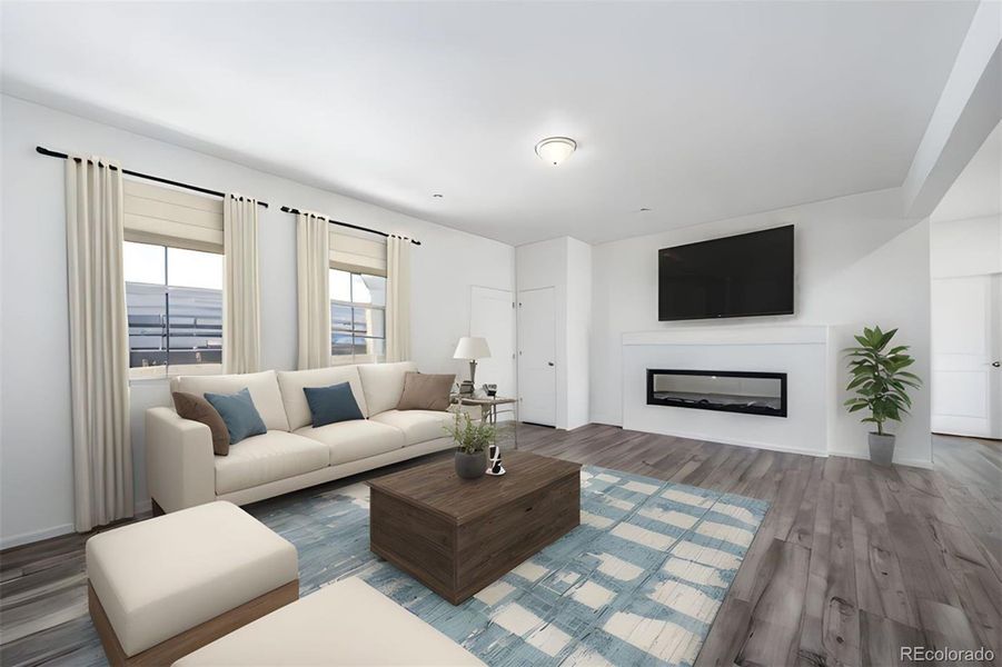 Furnished interior view inside a new home in Reunion, Commerce City (Image 13).