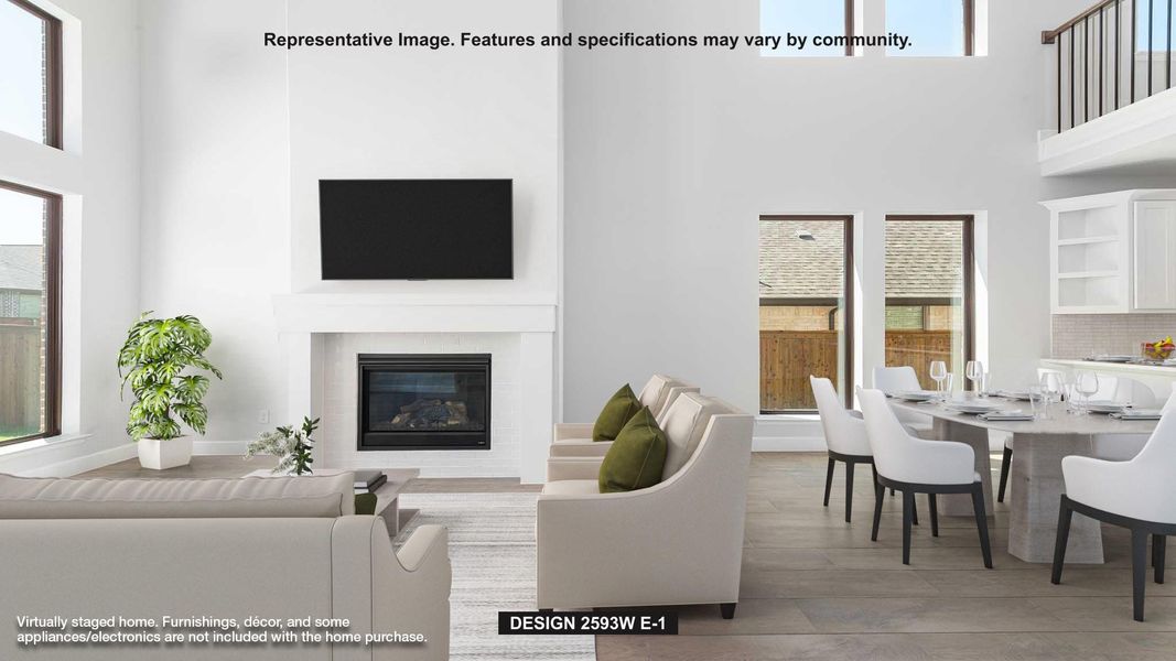 Furnished interior view inside a new home in The Colony, Bastrop (Image 3).