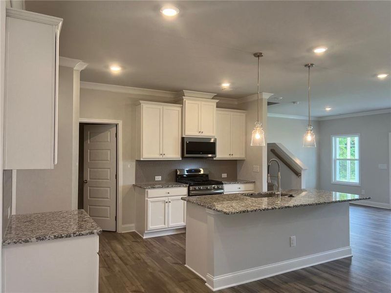 Furnished interior view inside a new home in Crofton Place Enclave, Snellville (Image 6). Furnished interior view inside a new home in Crofton Place Enclave, Snellville (Image 6).