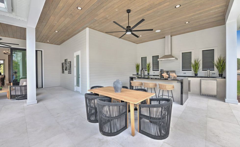 Exterior details and patio area of a home in Courtney Grove, St. Augustine (Image 34). Exterior details and patio area of a home in Courtney Grove, St. Augustine (Image 34).