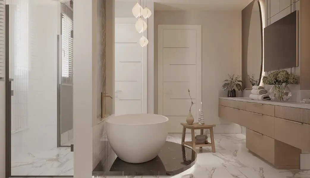 Furnished interior view inside a new home in , Jonestown (Image 17).