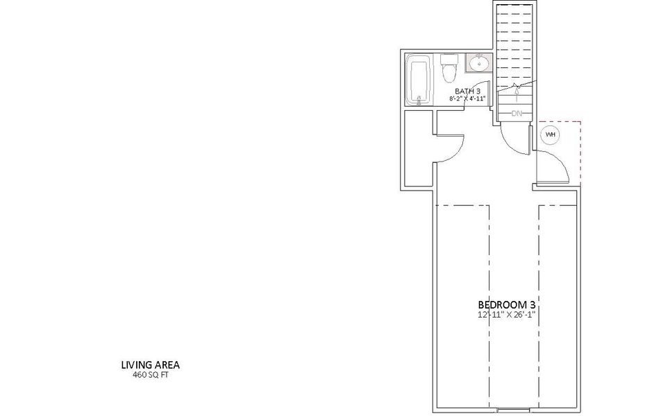 2D floor plan layout for the Quincy by Enchanted Homes in Hampshire Heights, Moore, SC (Image 4).