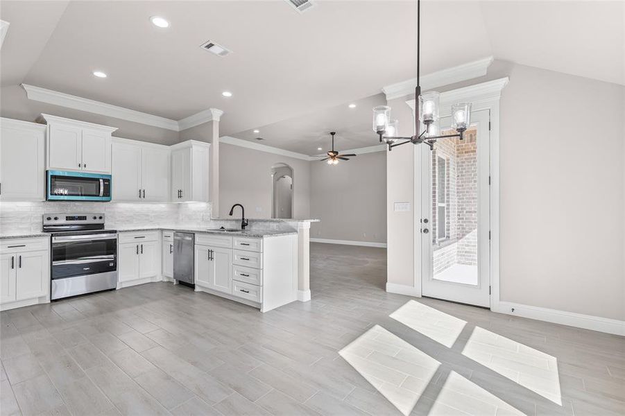 Furnished interior view inside a new home in , Springtown (Image 11).