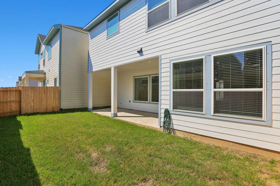 Exterior details and patio area of a home in Kemah Crossing - Luxe Series, Kemah (Image 32). Exterior details and patio area of a home in Kemah Crossing - Luxe Series, Kemah (Image 32).