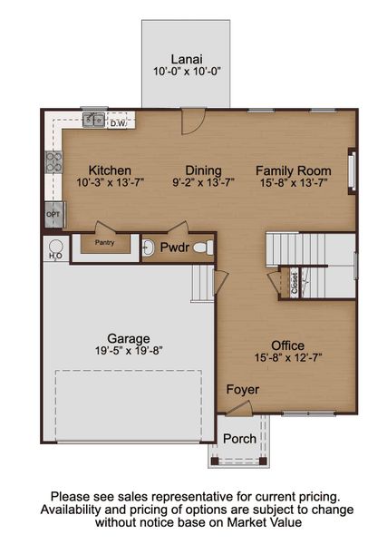 2D floor plan layout for the Lilac by McKinley Homes in Glassmanor Ridge, Gainesville, GA (Image 4).