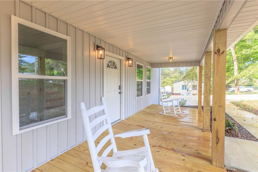 Exterior details and patio area of a home in , Menlo (Image 16).