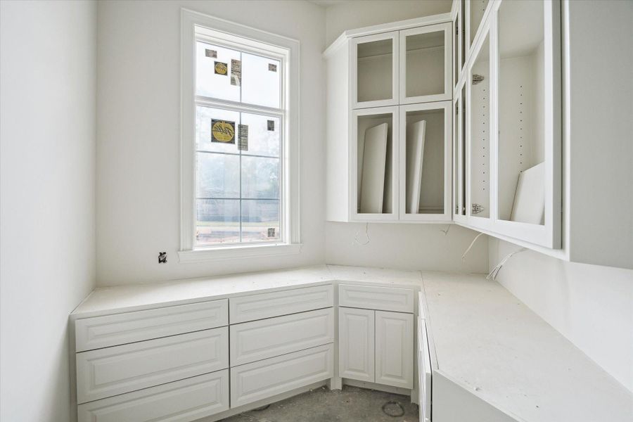 Progress photo from December 2025 - Butlers pantry adjacent to dining room and wet bar