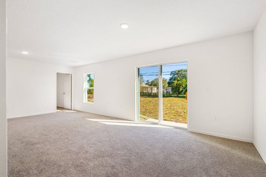 Representative unfurnished interior of a home built from the Sago by Holiday Builders in Poinciana, Poinciana (Image 9). Representative unfurnished interior of a home built from the Sago by Holiday Builders in Poinciana, Poinciana (Image 9).