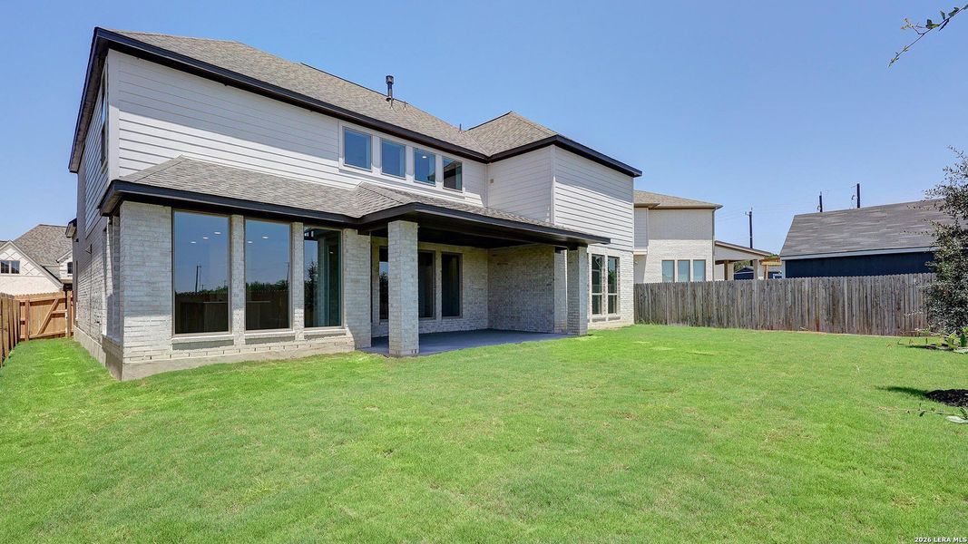 Exterior details and patio area of a home in Kallison Ranch, San Antonio (Image 21).