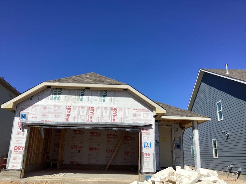 In-progress construction of a new home in The Homestead at Lariat, Liberty Hill, TX (Image 12). In-progress construction of a new home in The Homestead at Lariat, Liberty Hill, TX (Image 12).