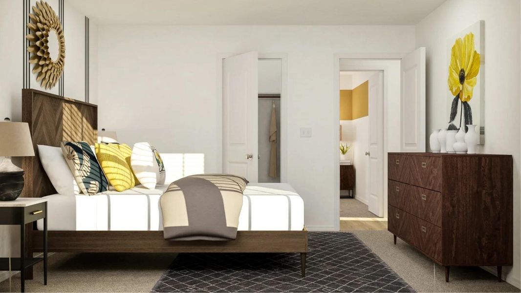 Furnished interior view inside a new home in Plum Creek North: Stonehill Collection, Kyle (Image 8).