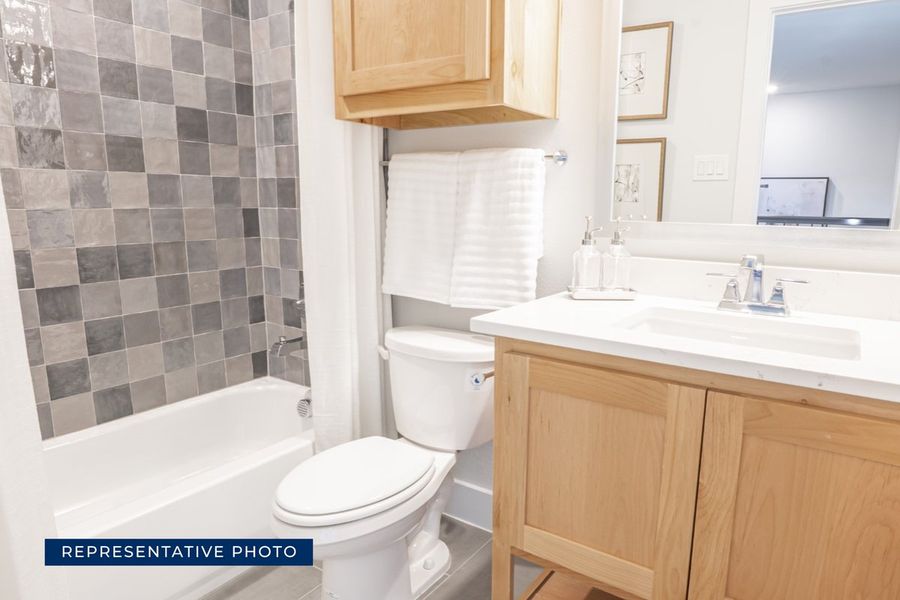 Representative furnished interior of a home built from the Acacia R by First Texas Homes in The Abbey at Mercer Crossing, Farmers Branch (Image 17).