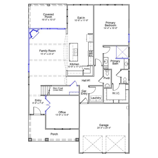 2D floor plan layout of this home in Brayden, Advance, NC (Image 2).