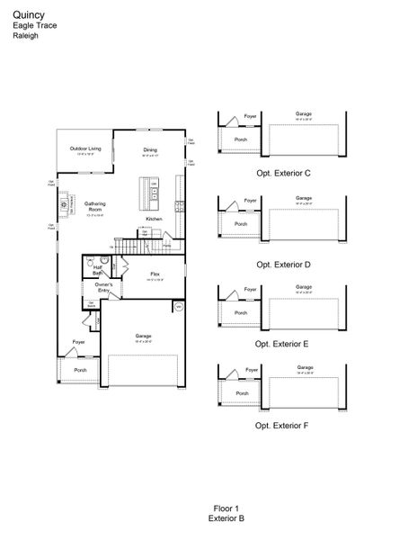 2D floor plan layout of this home in Eagle Trace, Wendell, NC (Image 3).