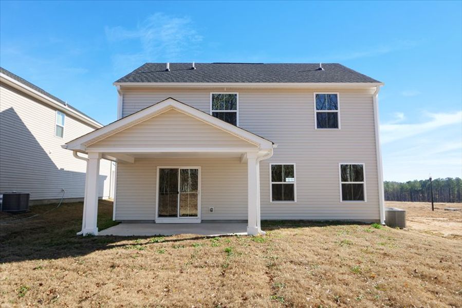 Exterior details and patio area of a home in Everly 2-Story, Spartanburg (Image 18).