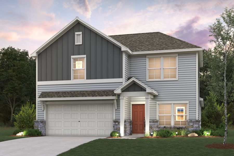 A house with a garage. A house with a garage.