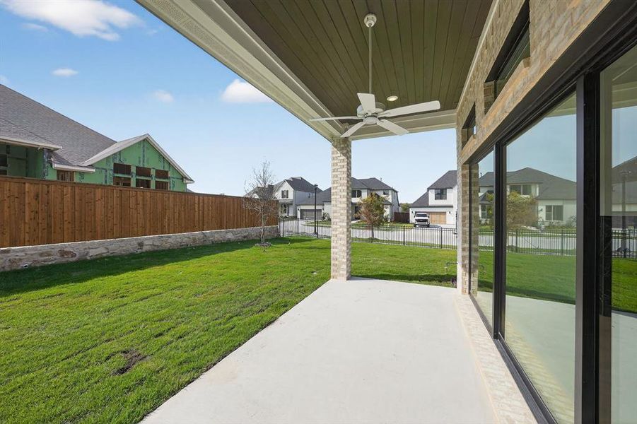 Exterior details and patio area of a home in Walsh Ranch, Fort Worth (Image 4).