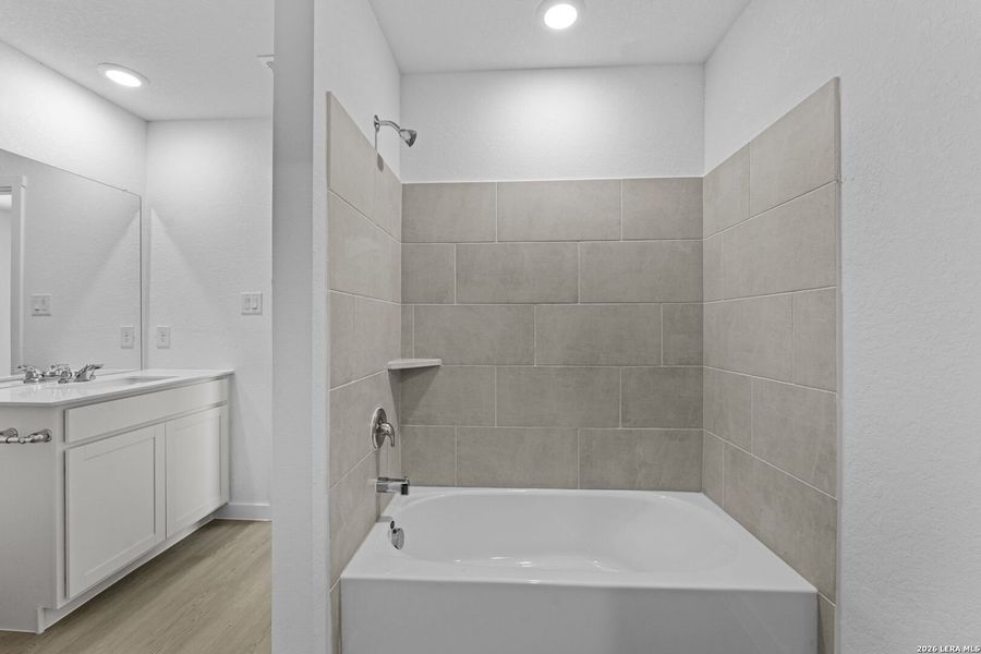 Furnished interior view inside a new home in Hightop Ridge, Converse (Image 4).