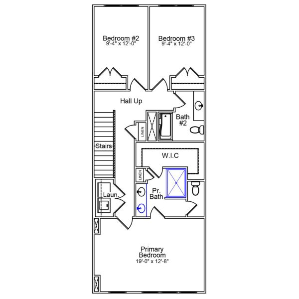 2D floor plan layout of this home in Sweetbrier, Durham, NC (Image 3).