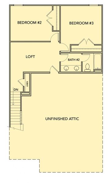 2D floor plan layout for the Conifer by Kerley Family Homes in Silver Leaf, Dawsonville, GA (Image 4).