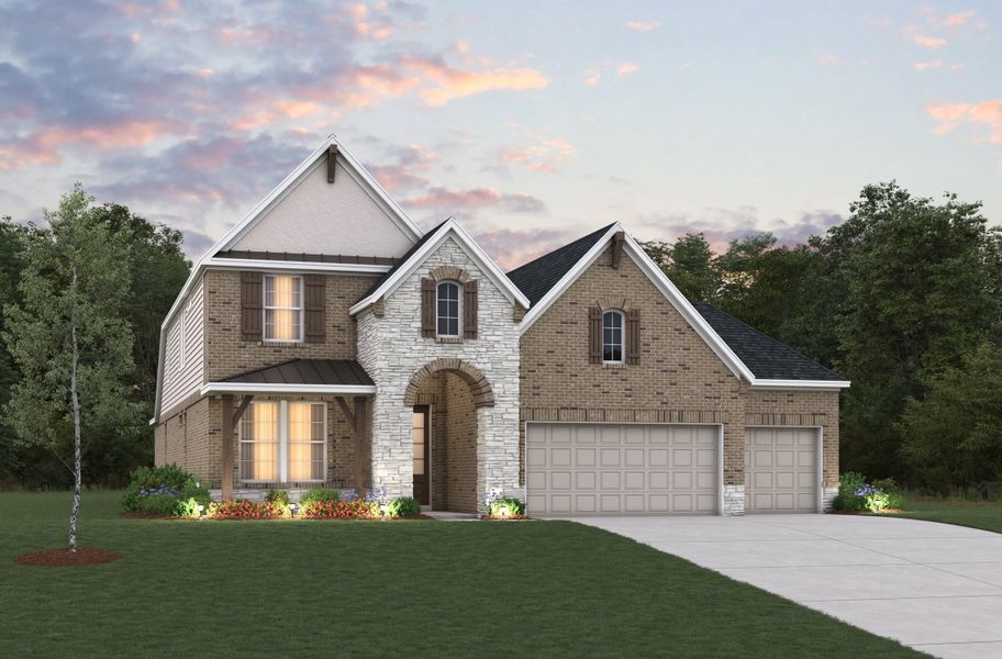 Representative exterior photo of a completed home built from the Sedona by Beazer Homes in Pinevale, Tomball, TX (Image 3).