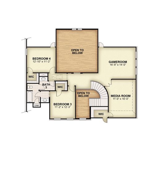 2D floor plan layout for the Louis - 70 ft Home Site by Rockwell Homes in Nelson Lake Estates, Rockwall, TX (Image 41). 2D floor plan layout for the Louis - 70 ft Home Site by Rockwell Homes in Nelson Lake Estates, Rockwall, TX (Image 41).