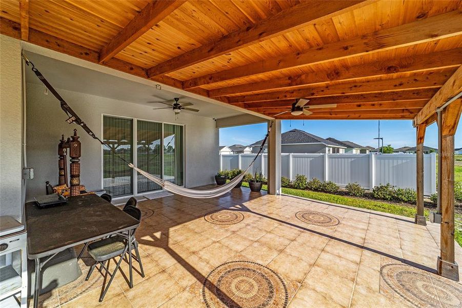 Exterior details and patio area of a home in Brookhaven, Ocala (Image 34).