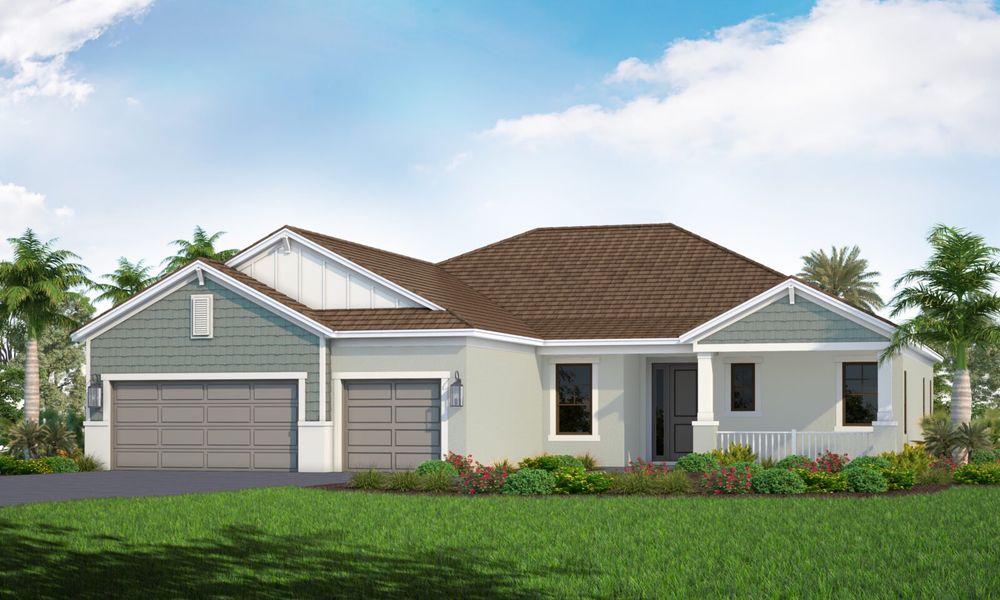 Representative exterior photo of a completed home built from the Sanibel 2 by Neal Communities in Grand Park, Sarasota, FL (Image 2).