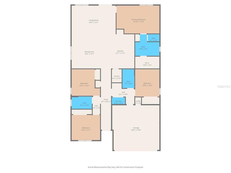 2D floor plan layout of this home in , Dunnellon, FL (Image 5).